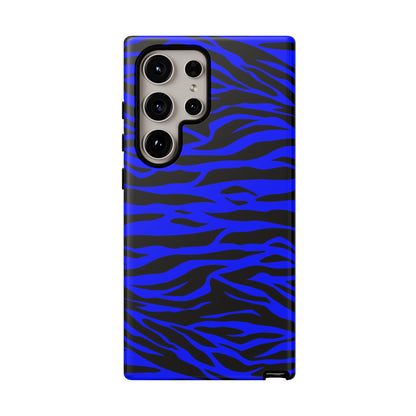 Blue Wild Tiger Print Pattern Tough Phone Case To protect your Phone, Phone Case, JSCHAFFA.com