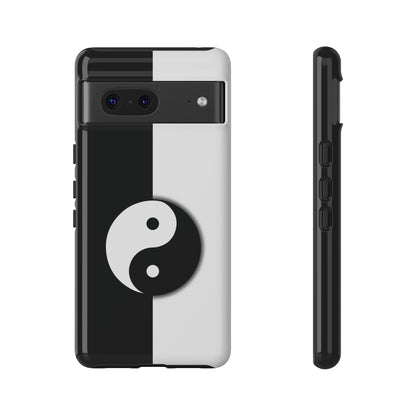 Yin Yang Black and White Tough Phone Case for iPhone, Google, Samsung Phones