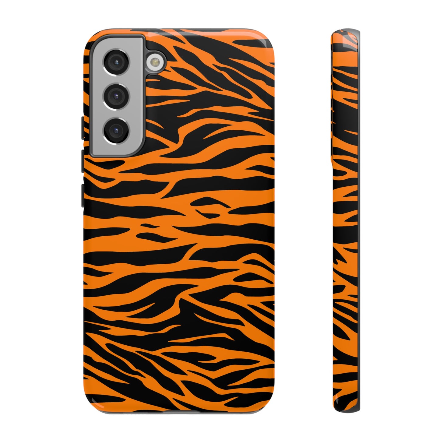 Orange Cute Wild Tiger Print Pattern Tough Phone Case., Phone Case, JSCHAFFA.com