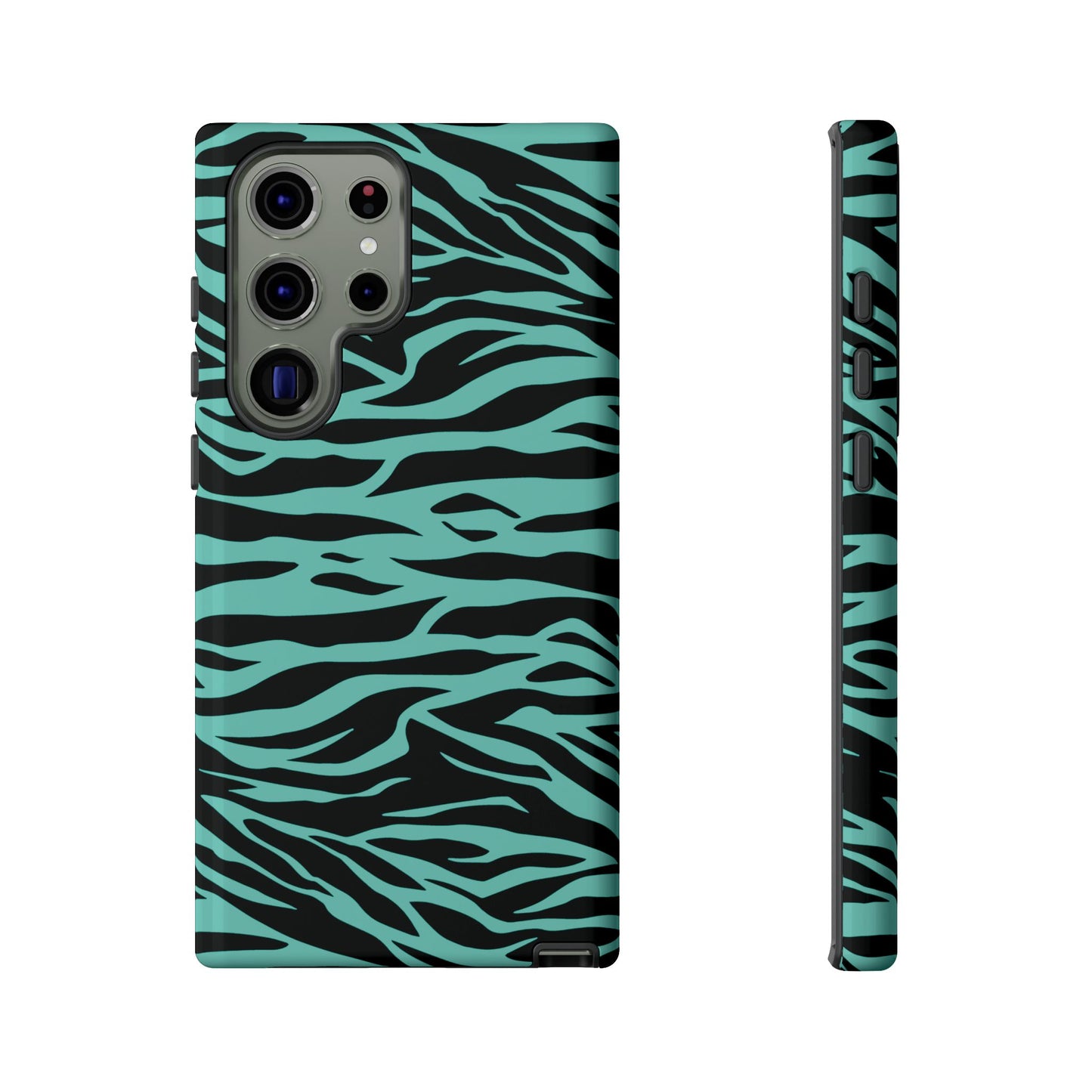 Aqua Cute Wild Tiger Print Pattern Tough Phone Case