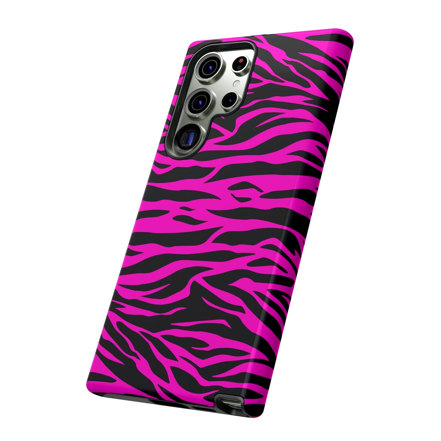 Pink Phone Case Tough Tiger Print, Mobile Phone Case, JSCHAFFA.com