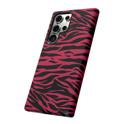 Viva Magenta Cute Wild Tiger Print Pattern Tough Phone Case, Phone Case, JSCHAFFA.com