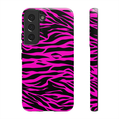 Pink Phone Case Tough Tiger Print, Mobile Phone Case, JSCHAFFA.com