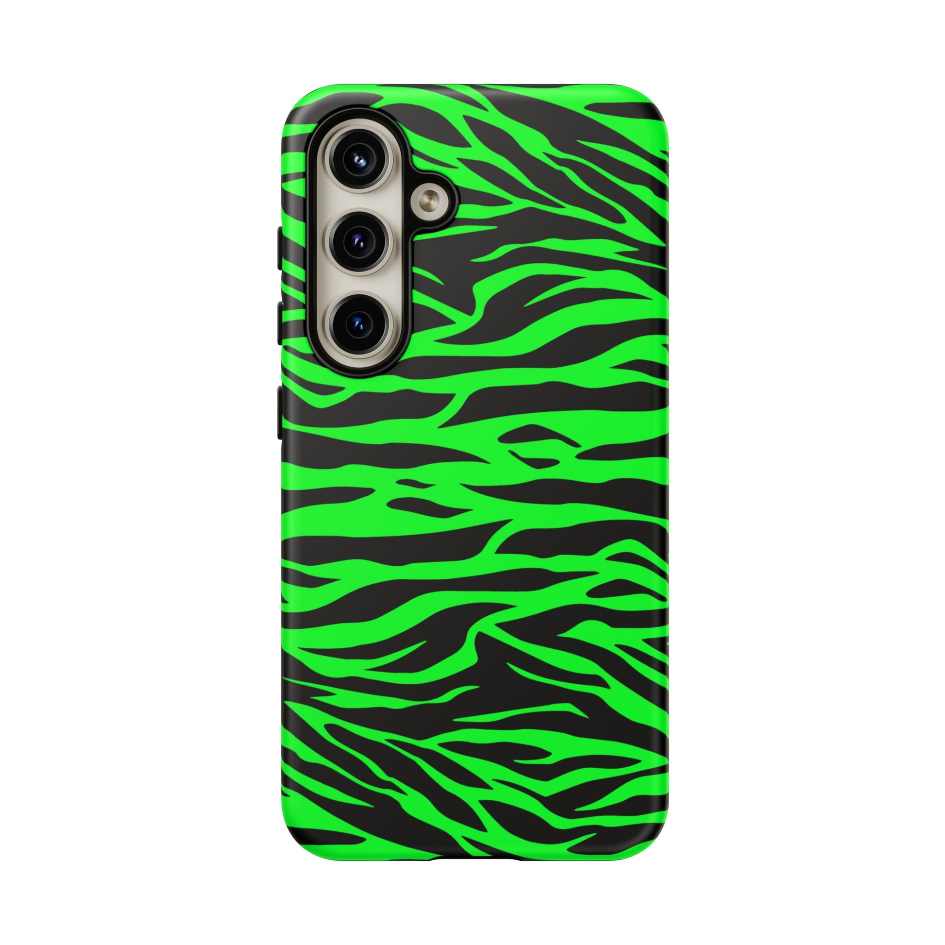 Green Cute Wild Tiger Print Pattern Tough Phone Case, Phone Case, JSCHAFFA.com