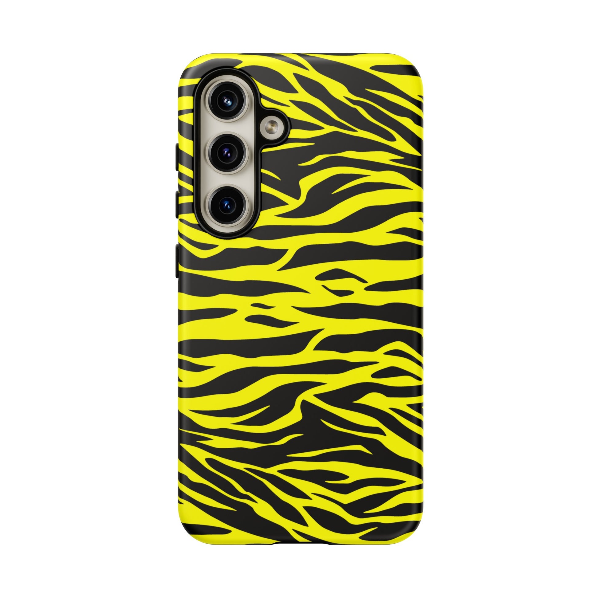 Yellow Cute Wild Tiger Print Pattern Tough Phone Case, Phone Case, JSCHAFFA.com