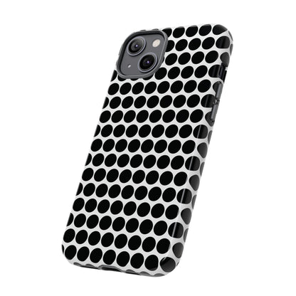 Cute Black White Polkadot Tough Case for iPhone, Samsung, Google