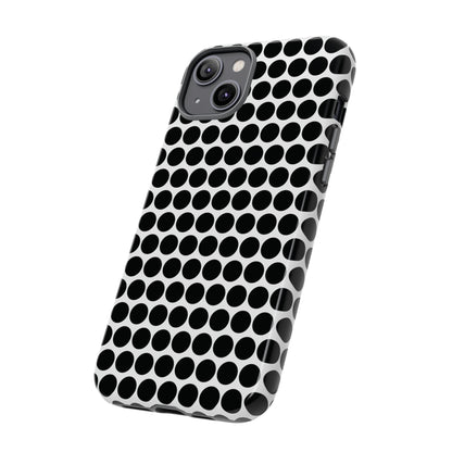 Cute Black White Polkadot Tough Case for iPhone, Samsung, Google, Phone Case, JSCHAFFA.com