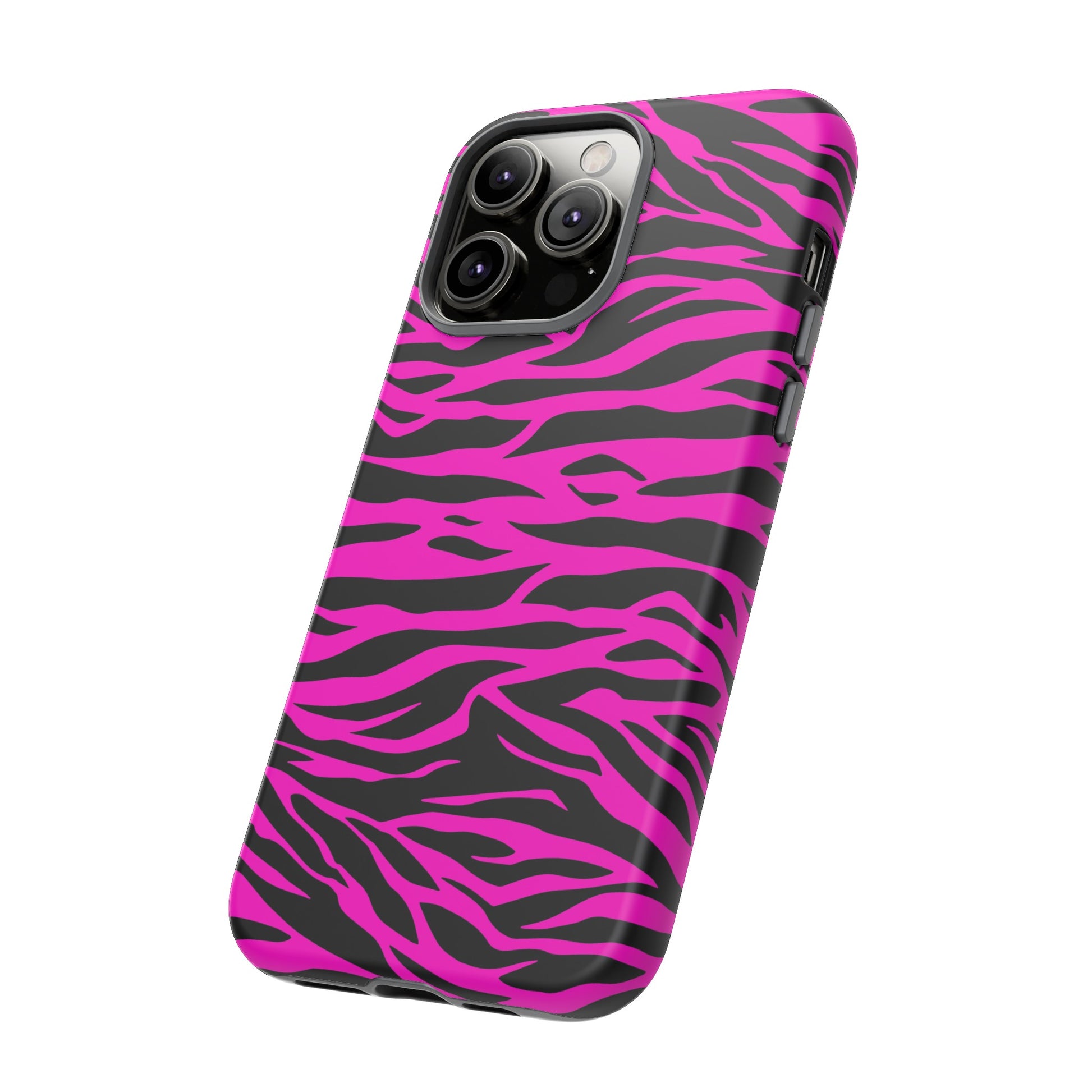 Pink Phone Case Tough Tiger Print, Mobile Phone Case, JSCHAFFA.com