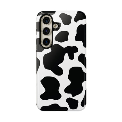 Black Cow print Phone Case iPhone Samsung Google