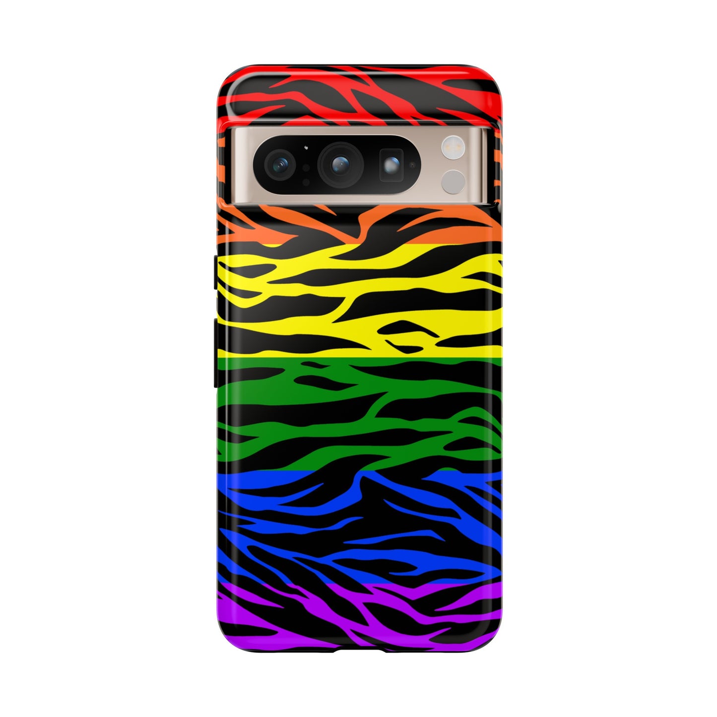 Pride LGBT Rainbow Discrete Tough Phone Case Tiger Print, Phone Case, JSCHAFFA.com