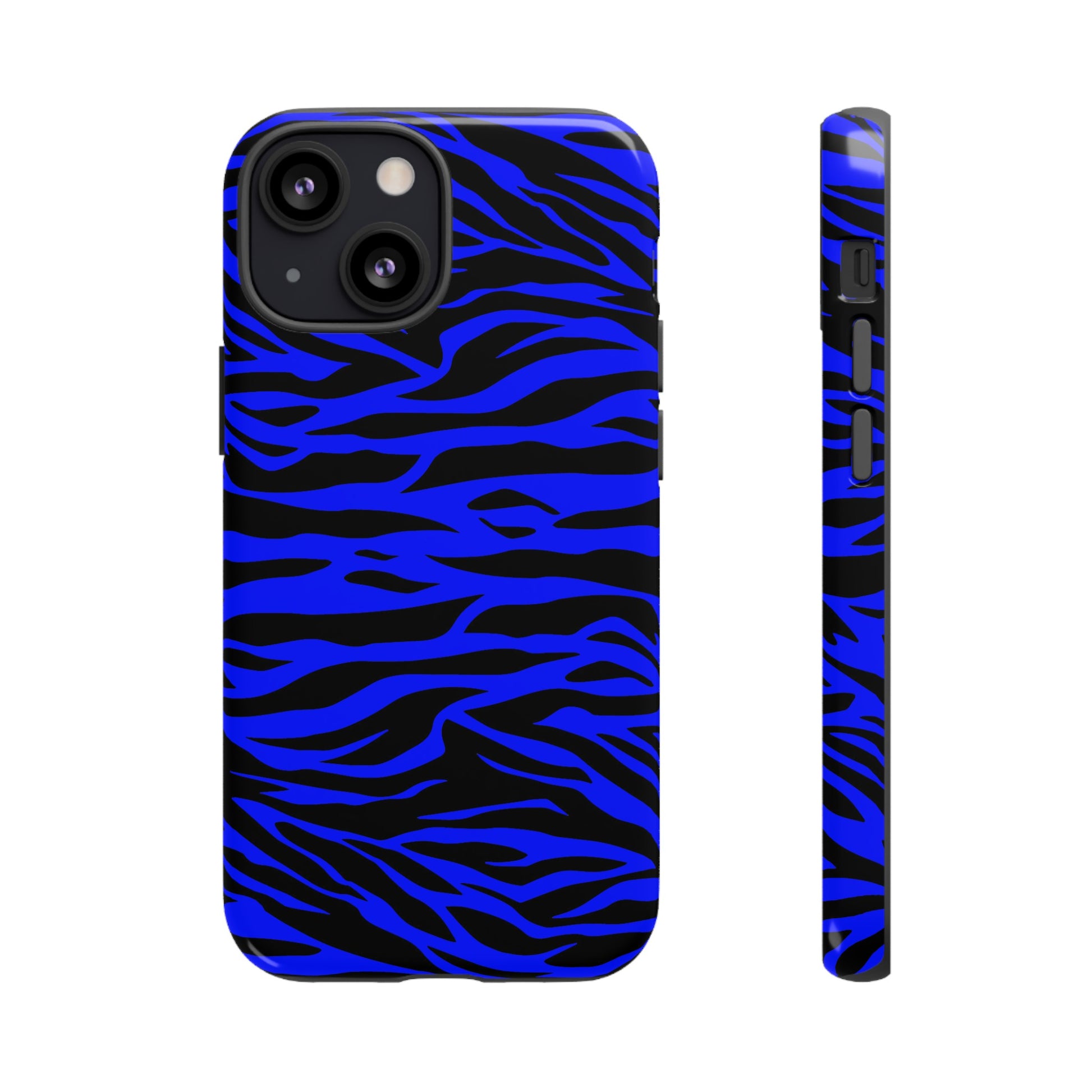 Blue Wild Tiger Print Pattern Tough Phone Case To protect your Phone, Phone Case, JSCHAFFA.com