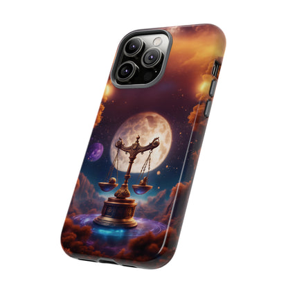 Libra Horoscope Astrology Tough Case for iPhone 15,14,13 and also Samsung Galaxy and Google Pixel Phones, Phone Case, JSCHAFFA.com