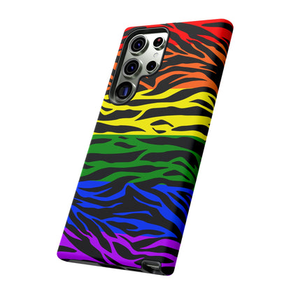 Pride LGBT Rainbow Discrete Tough Phone Case Tiger Print, Phone Case, JSCHAFFA.com