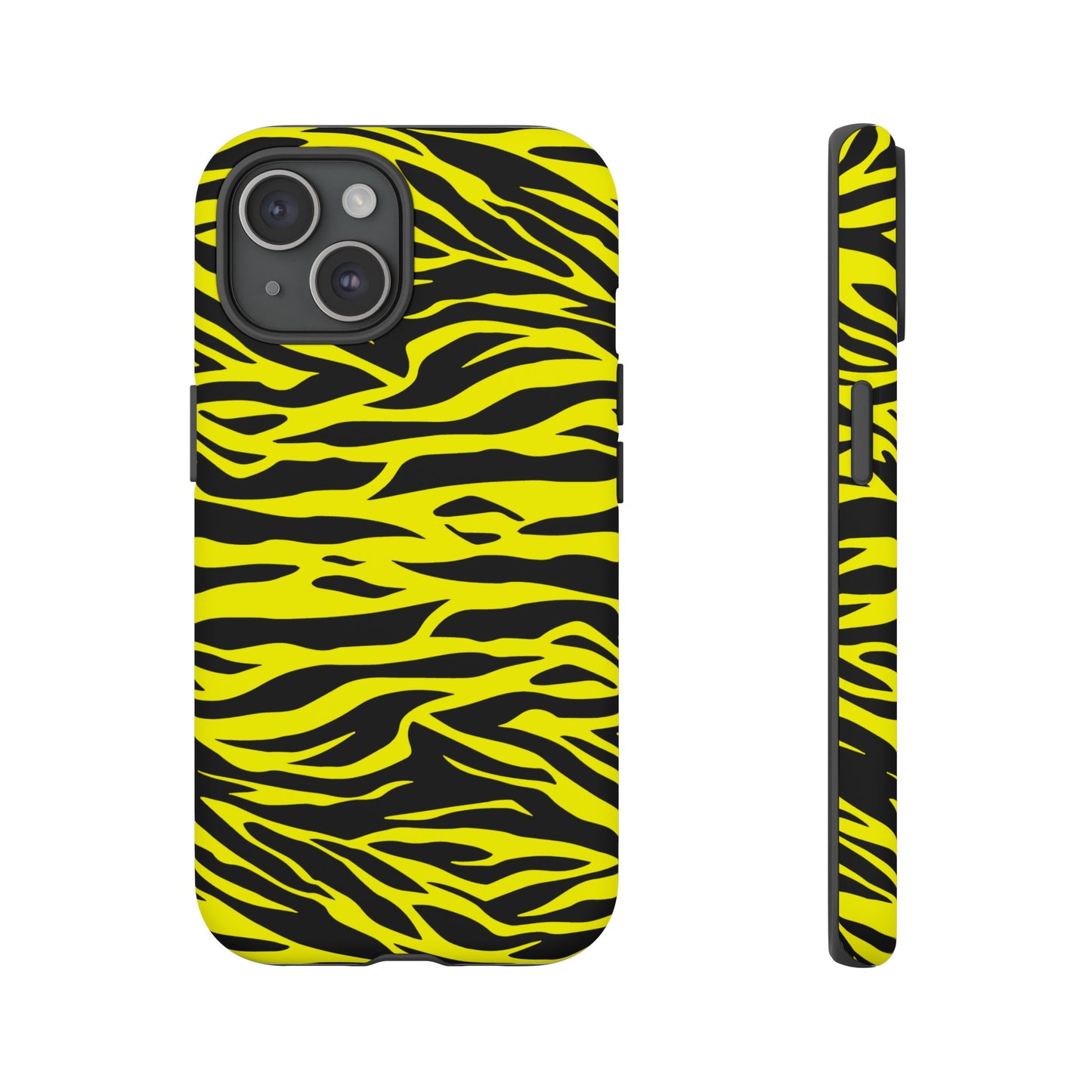 Yellow Cute Wild Tiger Print Pattern Tough Phone Case, Phone Case, JSCHAFFA.com