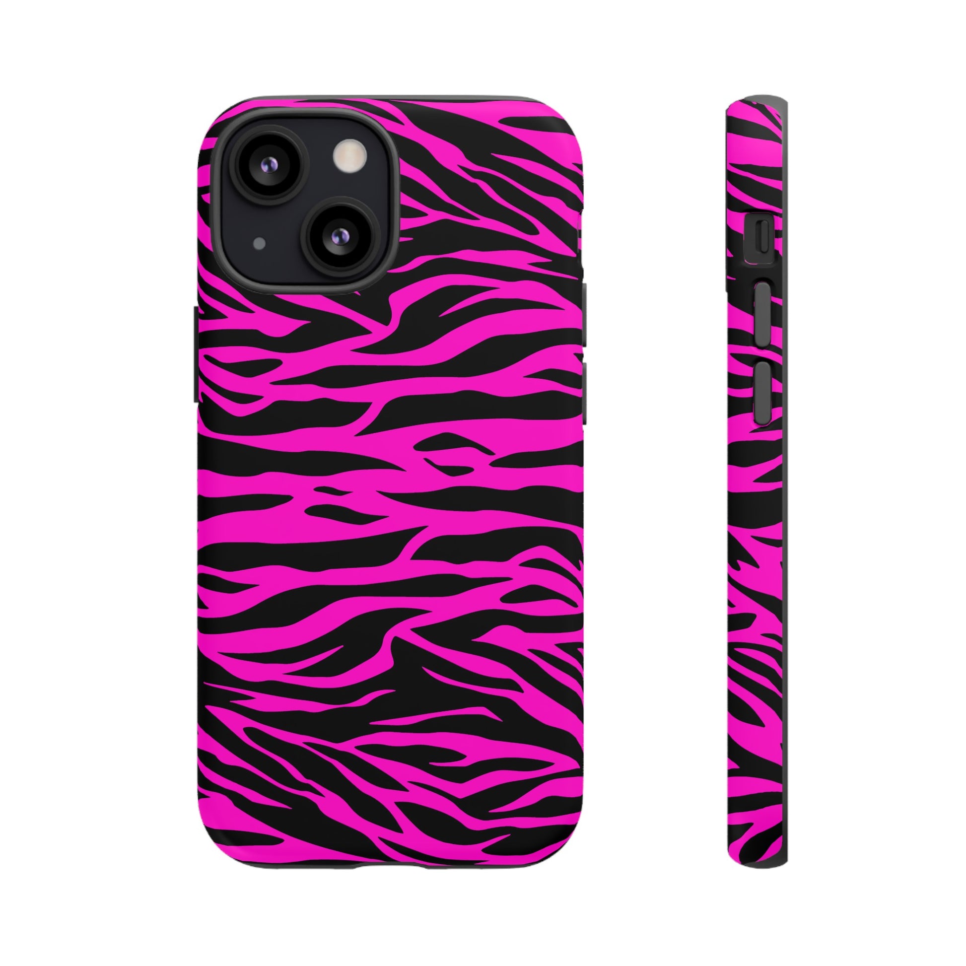 Pink Phone Case Tough Tiger Print, Mobile Phone Case, JSCHAFFA.com