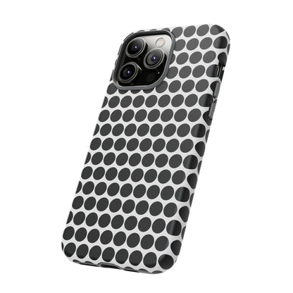 Cute Black White Polkadot Tough Case for iPhone, Samsung, Google