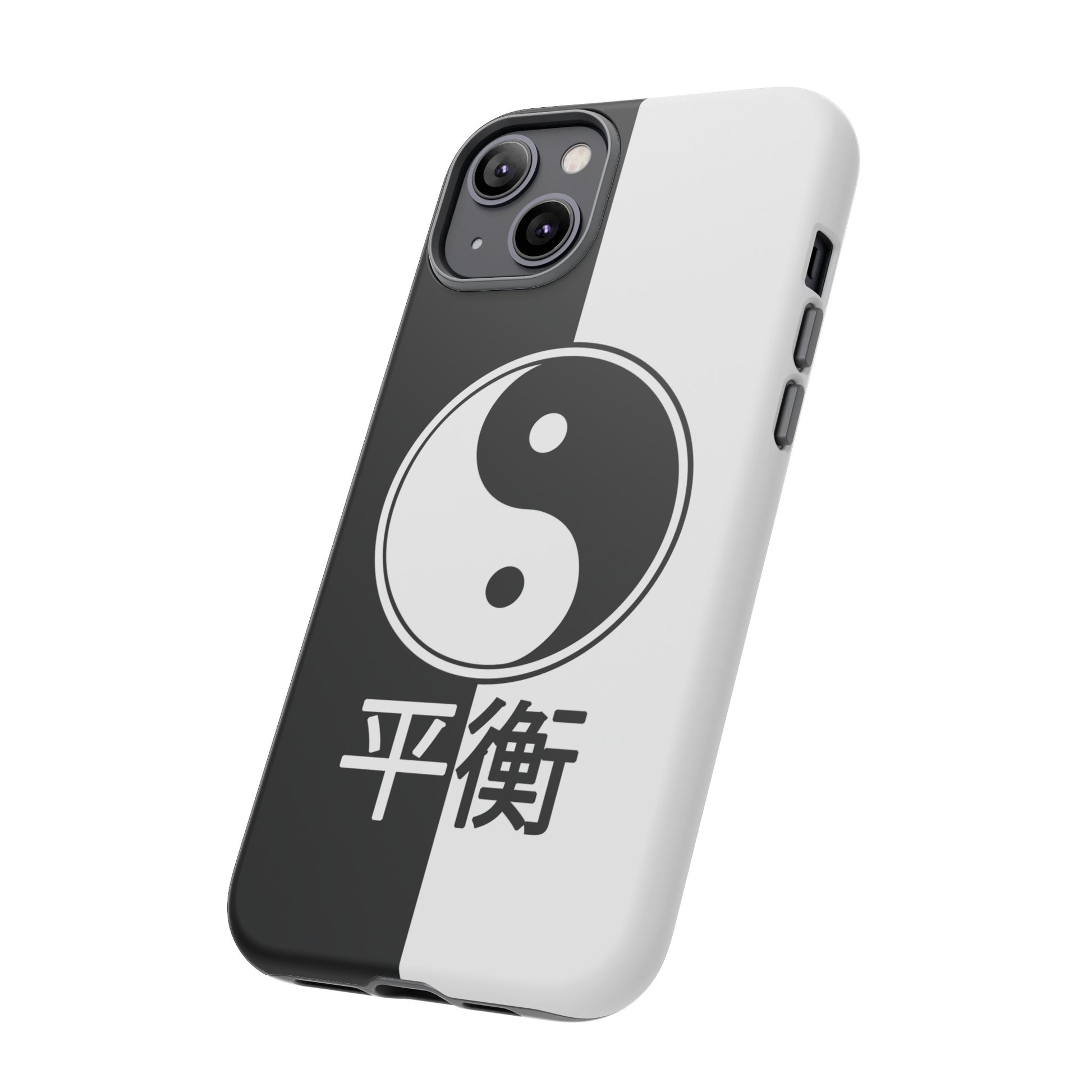 Yin Yang Balance Black White Tough Cell Phone Case, Phone Case, JSCHAFFA.com