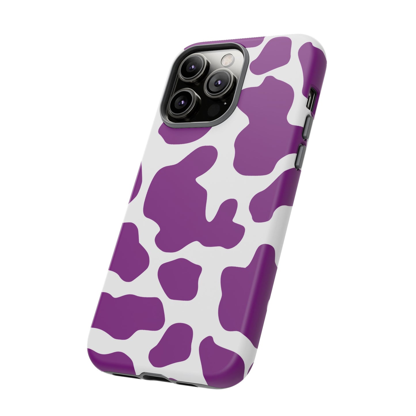 Purple Cow print phone Case iPhone Samsung Google, Phone Case, JSCHAFFA.com