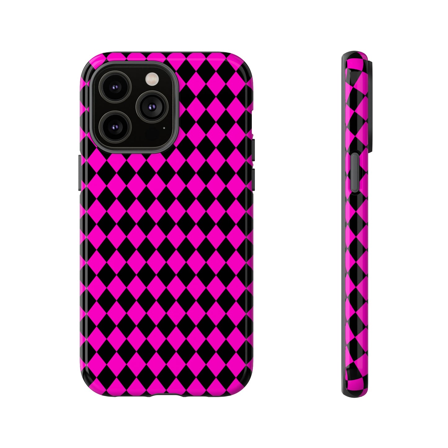 Pink Black Dimond Tough phone Case Cover | iPhone | Google | Samsung, Phone Case, JSCHAFFA.com