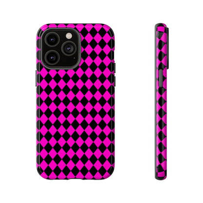 Pink Black Dimond Tough phone Case Cover | iPhone | Google | Samsung, Phone Case, JSCHAFFA.com