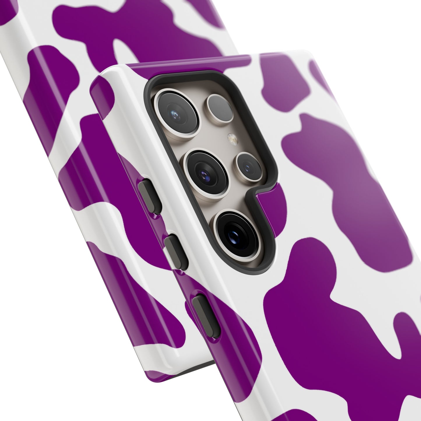 Purple Cow print phone Case iPhone Samsung Google, Phone Case, JSCHAFFA.com