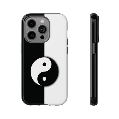 Yin Yang Black and White Tough Phone Case for iPhone, Google, Samsung Phones, Phone Case, JSCHAFFA.com