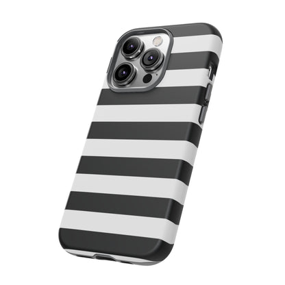 Black and White Stripe Tough Phone Case, Phone Case, JSCHAFFA.com