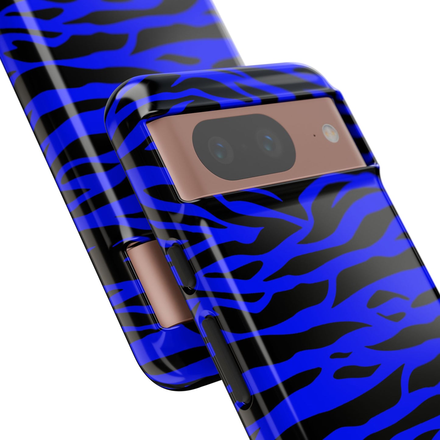 Blue Wild Tiger Print Pattern Tough Phone Case To protect your Phone