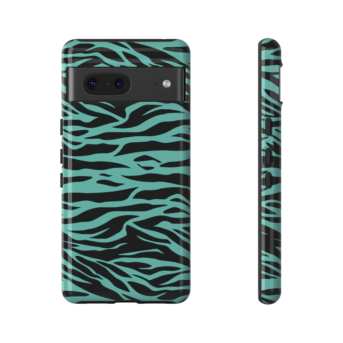 Aqua Cute Wild Tiger Print Pattern Tough Phone Case