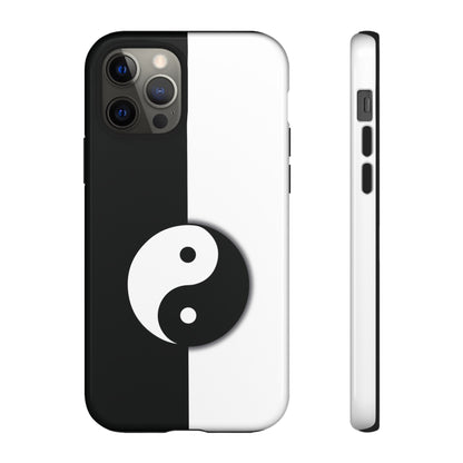 Yin Yang Black and White Tough Phone Case for iPhone, Google, Samsung Phones, Phone Case, JSCHAFFA.com