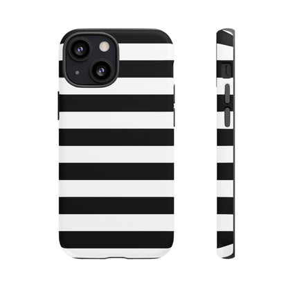 Black and White Stripe Tough Phone Case, Phone Case, JSCHAFFA.com