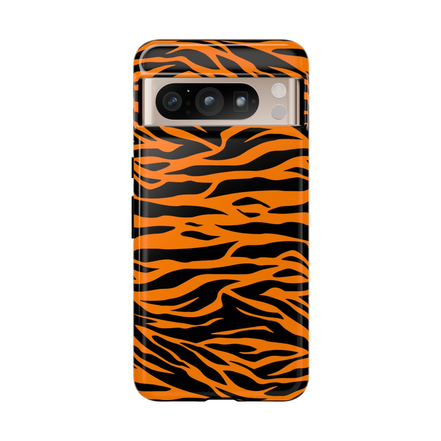 Orange Cute Wild Tiger Print Pattern Tough Phone Case.