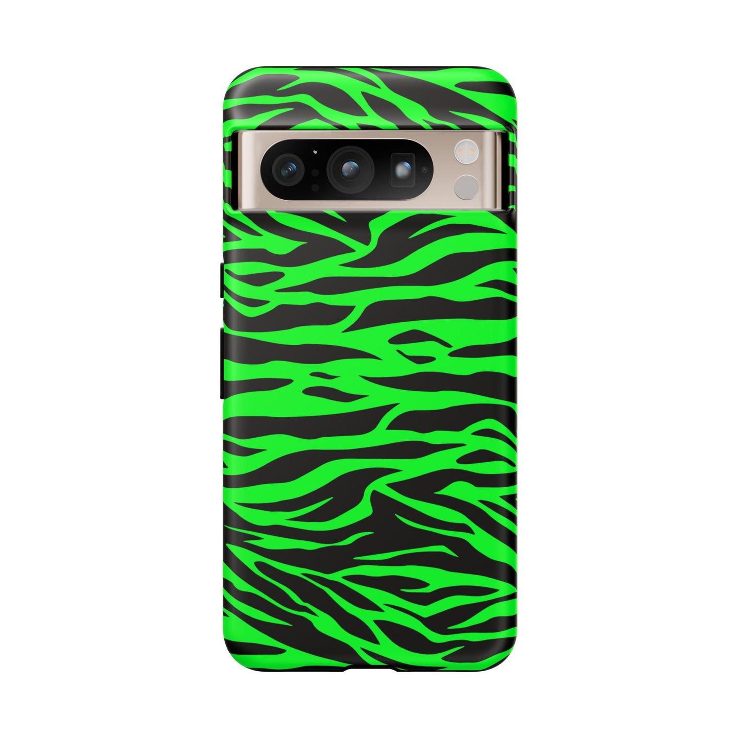 Green Cute Wild Tiger Print Pattern Tough Phone Case, Phone Case, JSCHAFFA.com