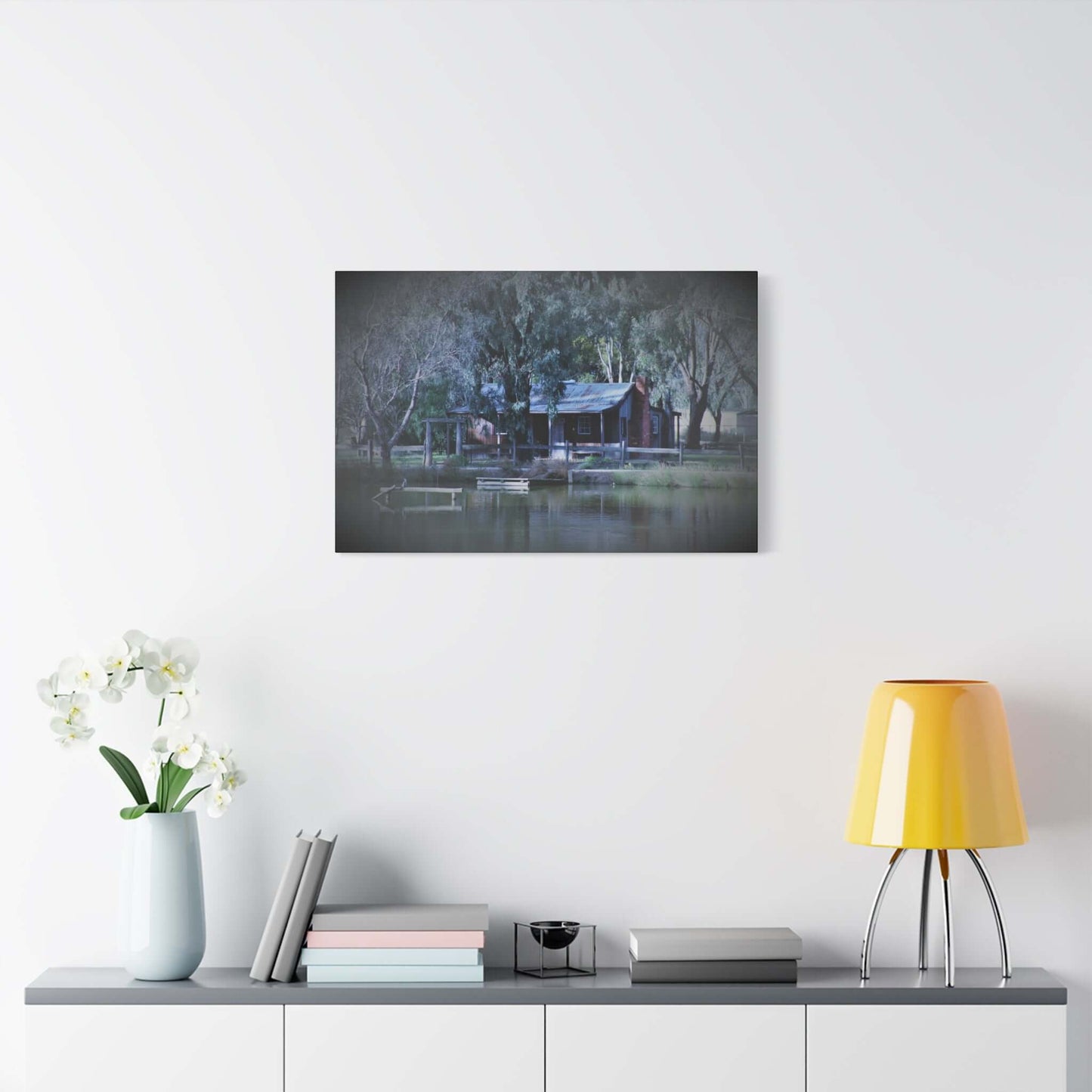 Home Sweet Home by the Lake Photography Wall Art Canvas 1.25 Depth Matte Canvas at JSCHAFFA.com