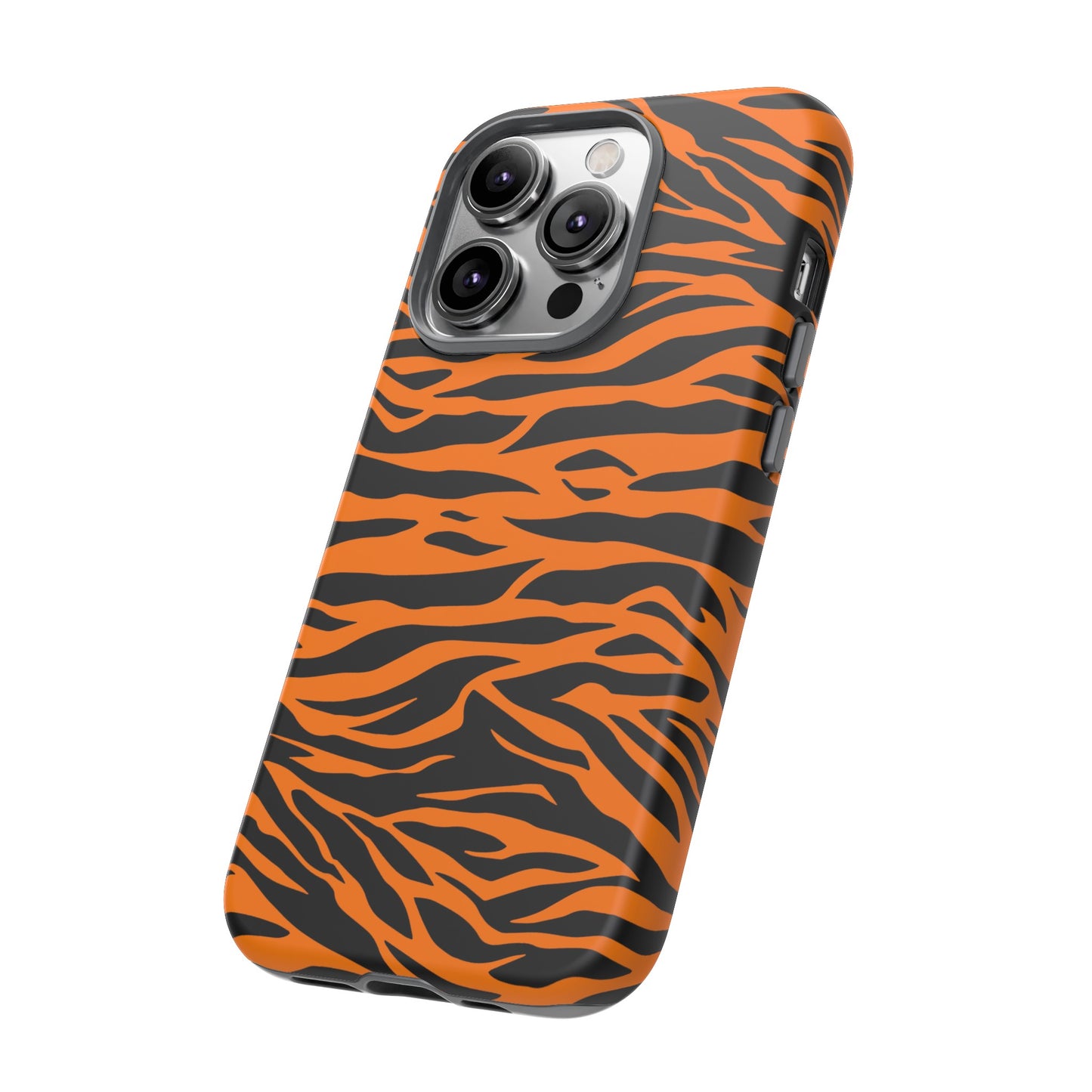 Orange Cute Wild Tiger Print Pattern Tough Phone Case., Phone Case, JSCHAFFA.com