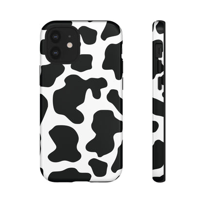 Black Cow print Phone Case iPhone Samsung Google