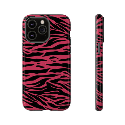 Viva Magenta Cute Wild Tiger Print Pattern Tough Phone Case