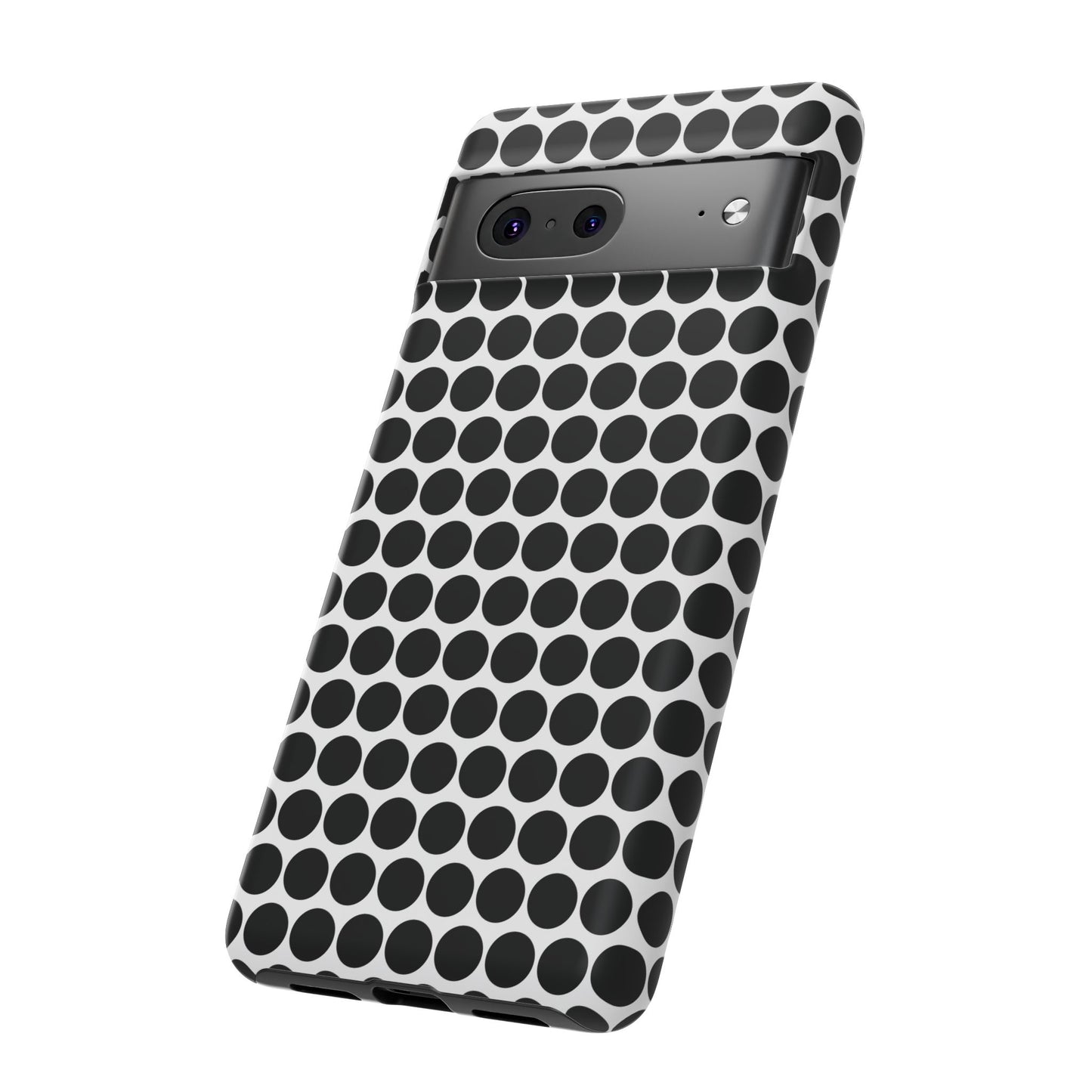 Cute Black White Polkadot Tough Case for iPhone, Samsung, Google