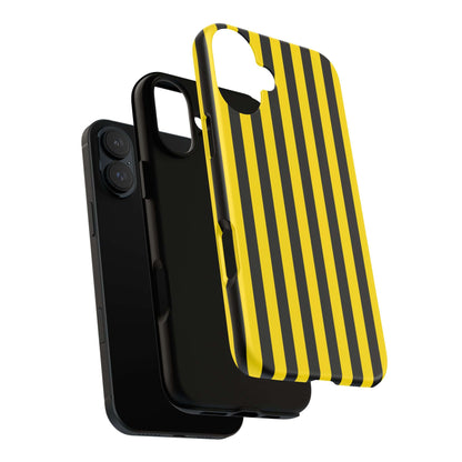 Yellow & Black Stripe Tough Case Phone Case for iPhone, Samsung, Google Mobile phones