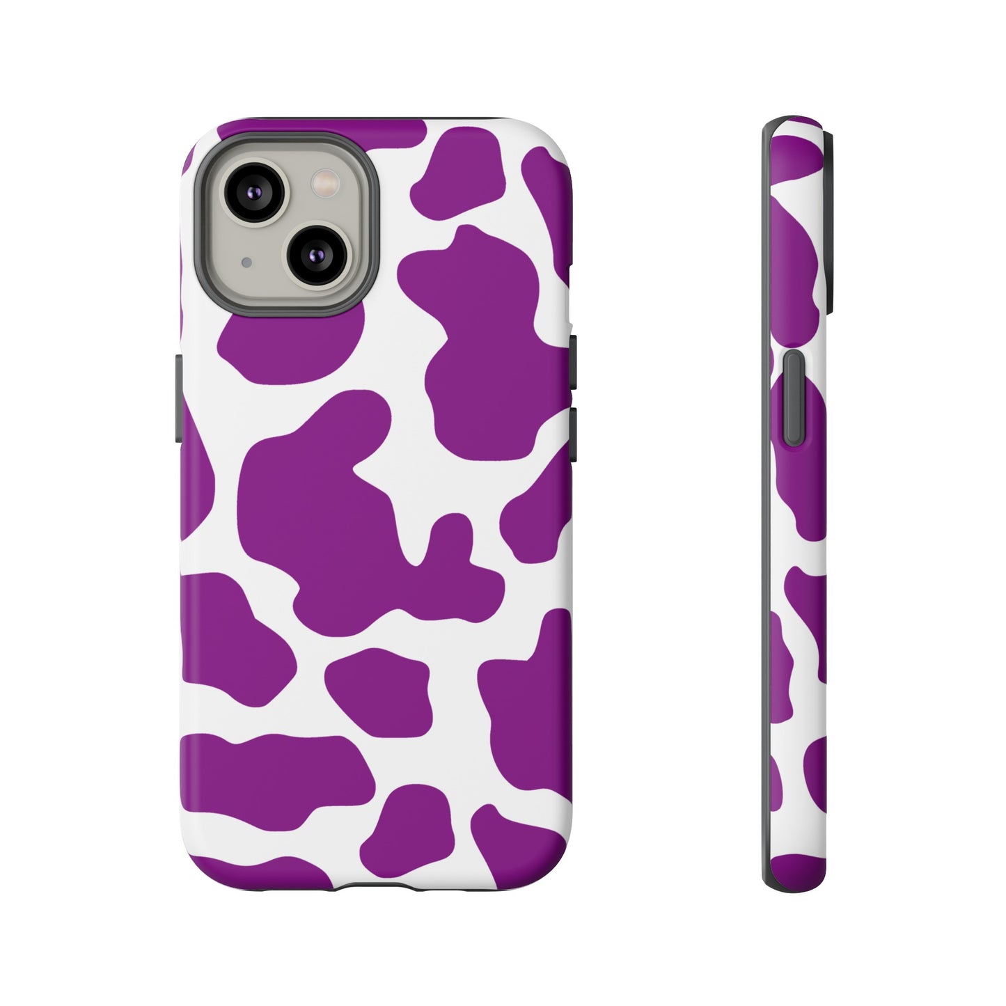 Purple Cow print phone Case iPhone Samsung Google, Phone Case, JSCHAFFA.com