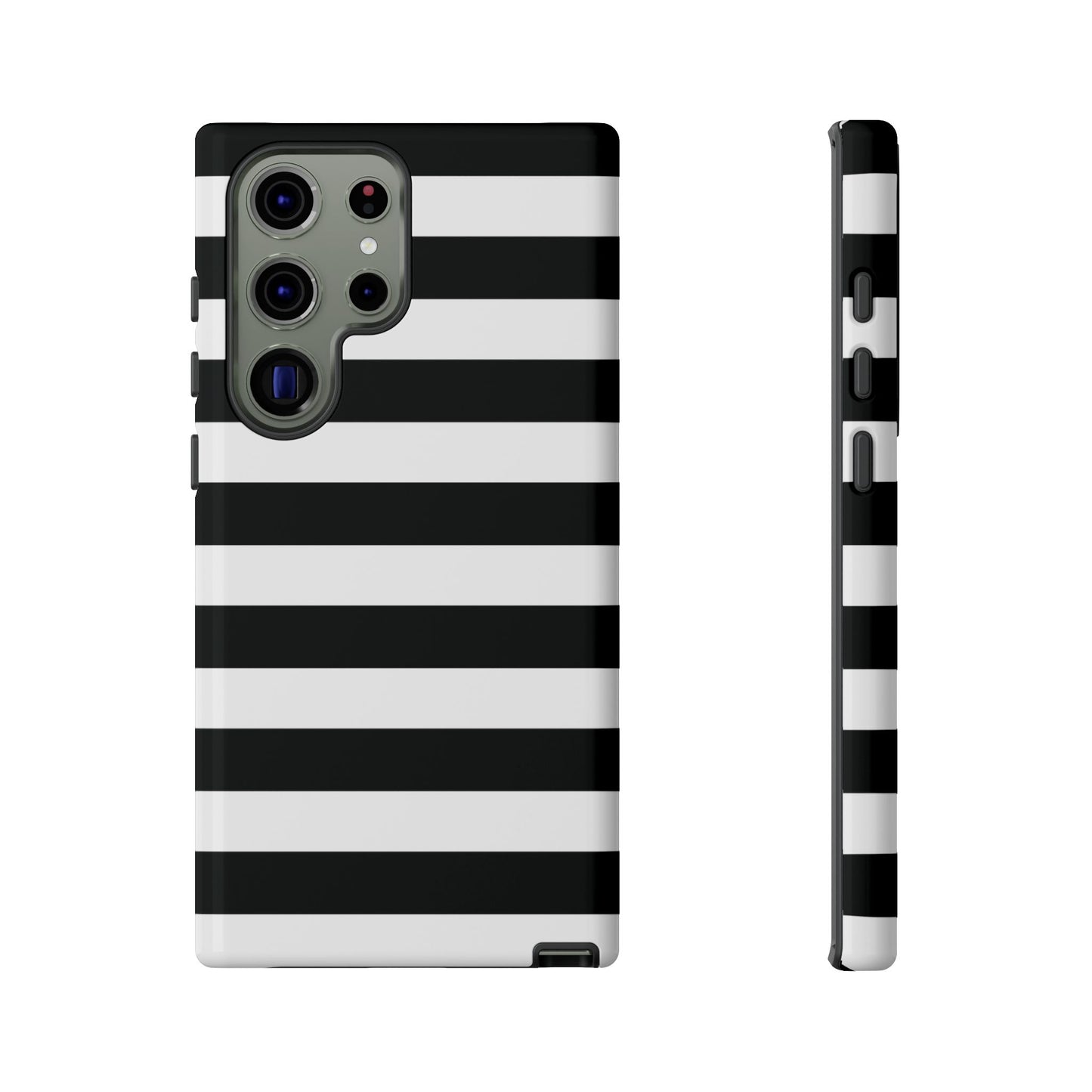 Black and White Stripe Tough Phone Case