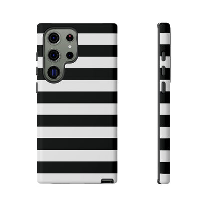 Black and White Stripe Tough Phone Case