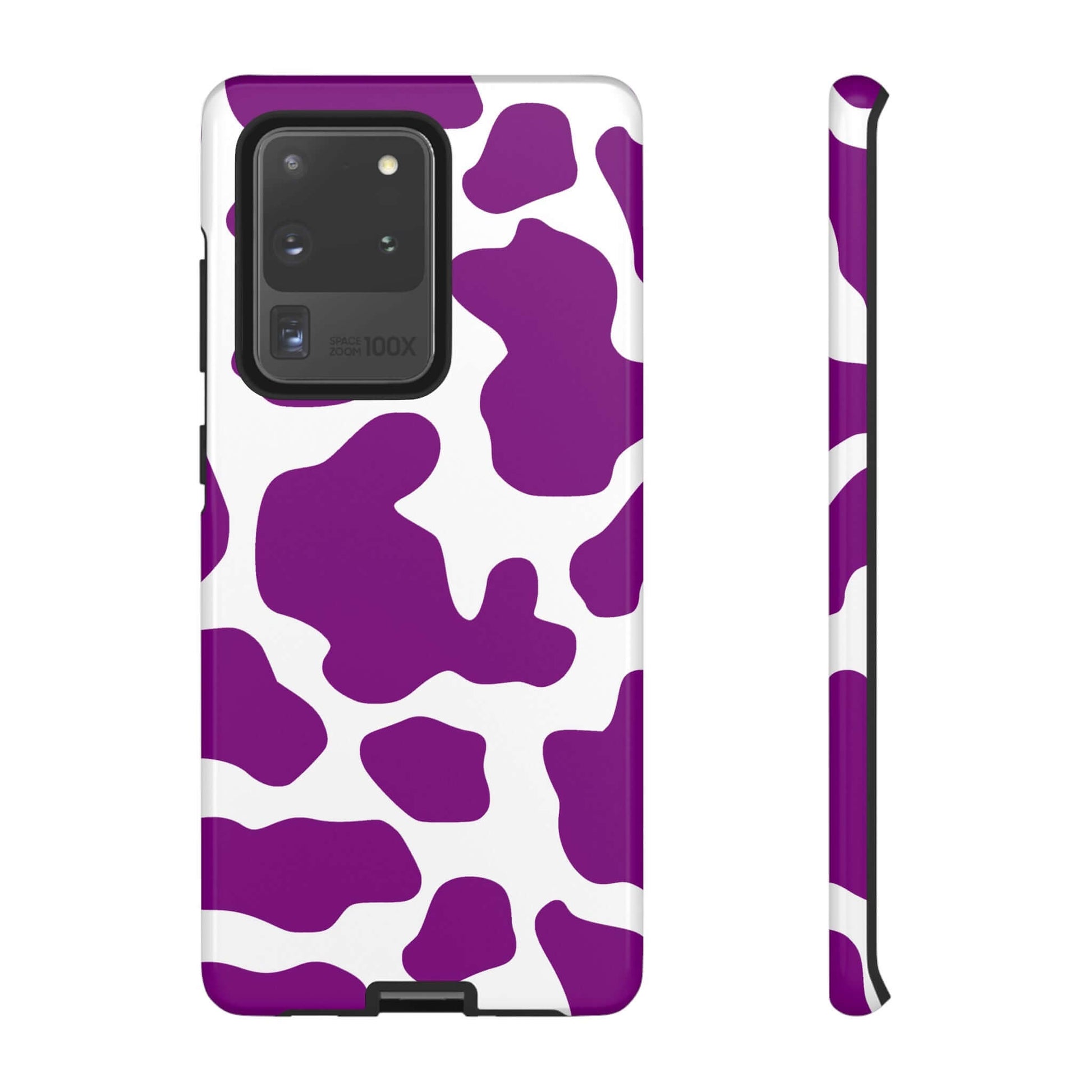 Purple Cow print phone Case iPhone Samsung Google, Phone Case, JSCHAFFA.com