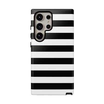 Black and White Stripe Tough Phone Case, Phone Case, JSCHAFFA.com