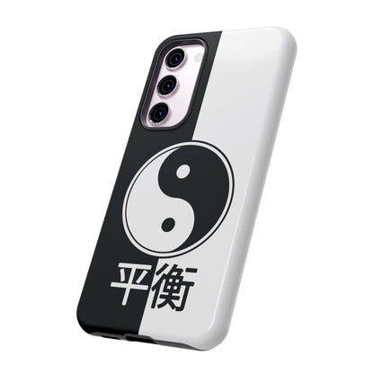 Yin Yang Balance Black White Tough Cell Phone Case, Phone Case, JSCHAFFA.com