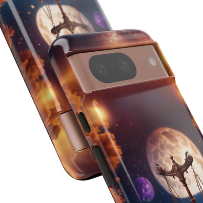 Libra Horoscope Astrology Tough Case for iPhone 15,14,13 and also Samsung Galaxy and Google Pixel Phones, Phone Case, JSCHAFFA.com