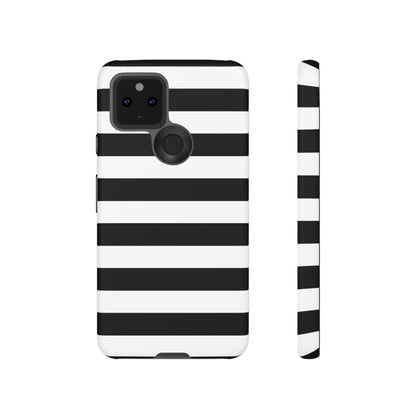 Black and White Stripe Tough Phone Case, Phone Case, JSCHAFFA.com