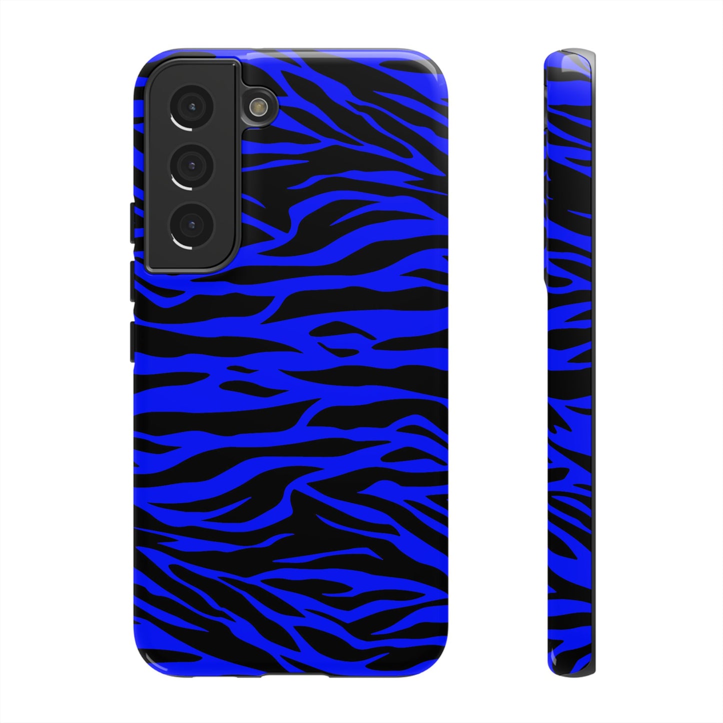 Blue Wild Tiger Print Pattern Tough Phone Case To protect your Phone