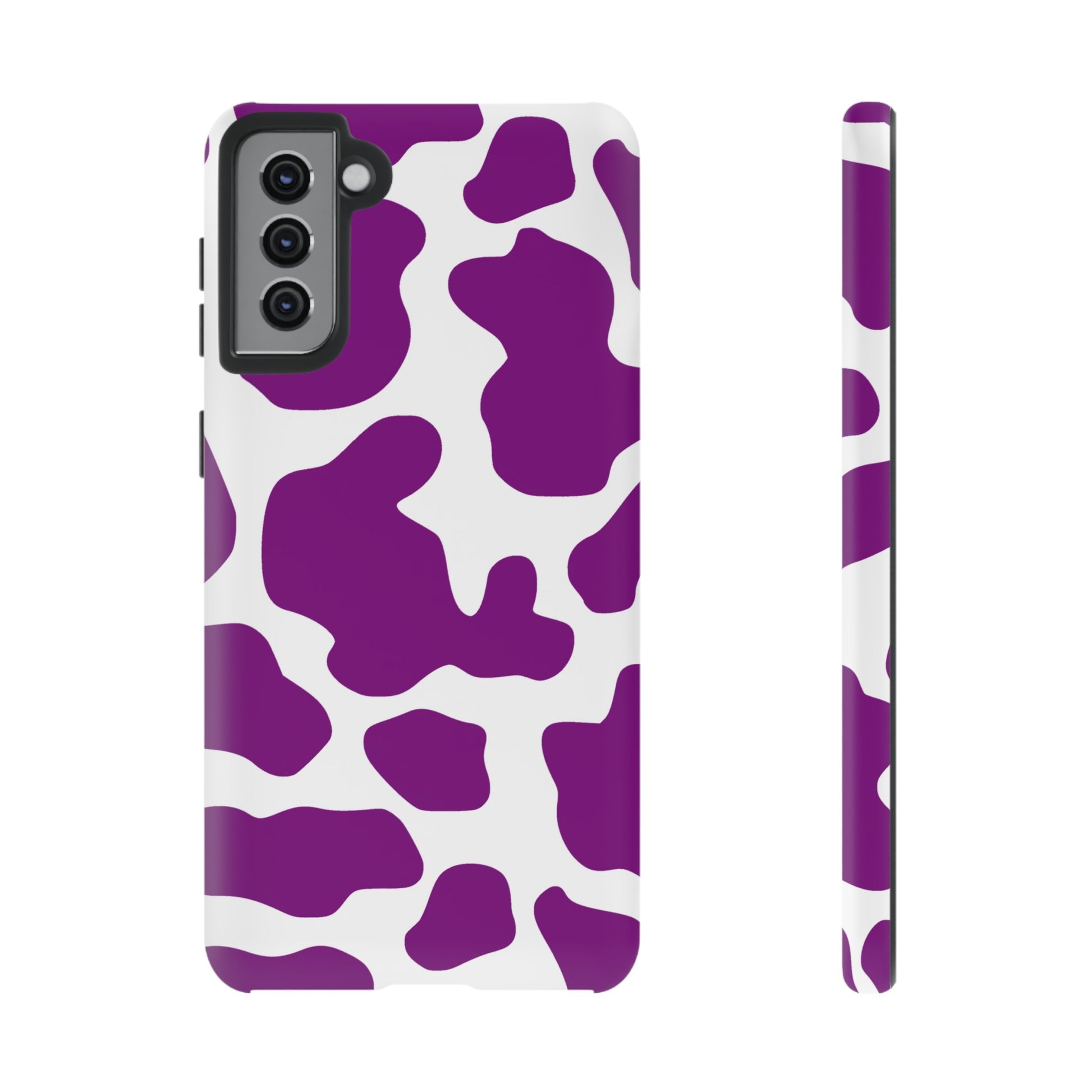 Purple Cow print phone Case iPhone Samsung Google, Phone Case, JSCHAFFA.com