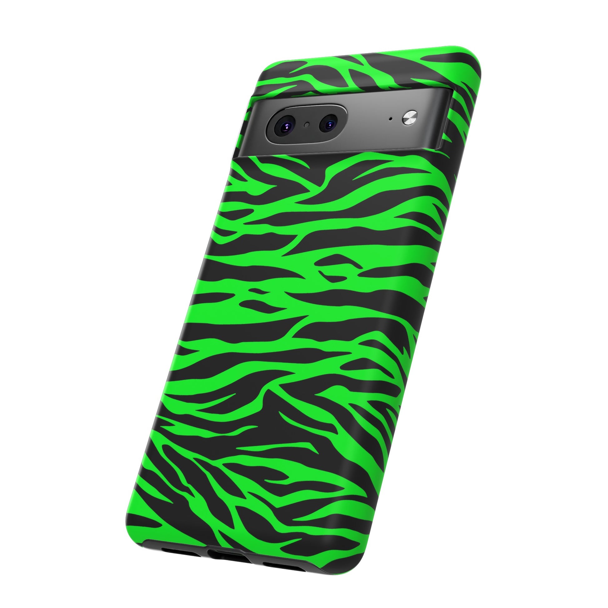 Green Cute Wild Tiger Print Pattern Tough Phone Case, Phone Case, JSCHAFFA.com